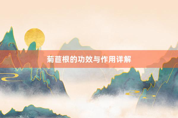 菊苣根的功效与作用详解